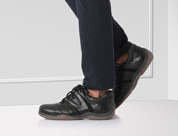 Pure Leather Black Sneakers - Phantom, BON1412BLCHBK - Showcase Image 1