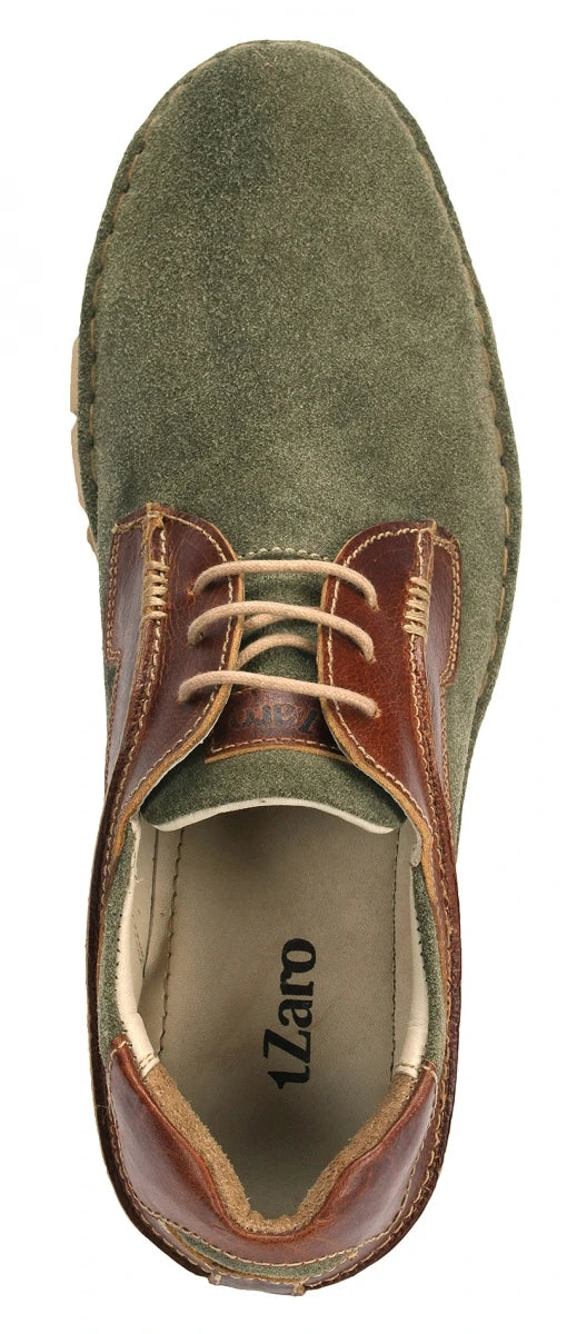 Pure Leather Low Ankle Olive Green Derby - Amazon, AG7705WVGR