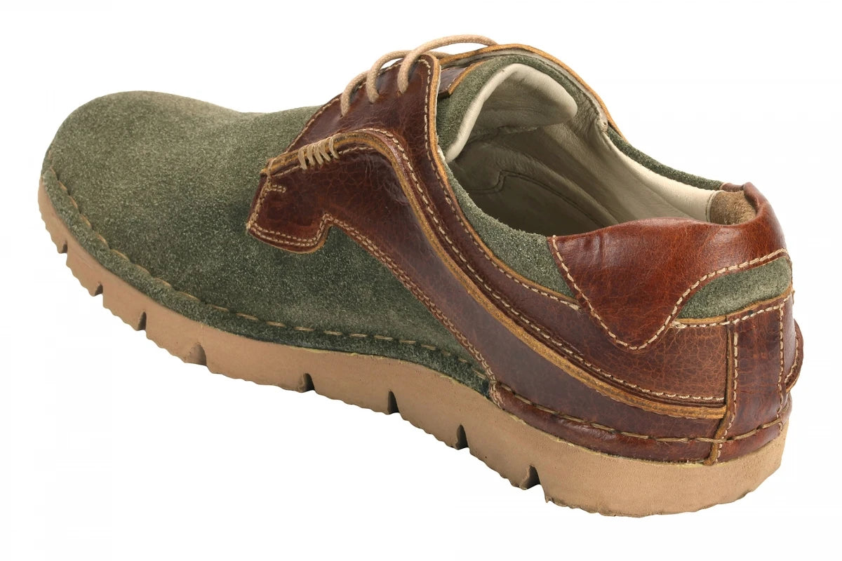 Pure Leather Low Ankle Olive Green Derby - Amazon, AG7705WVGR