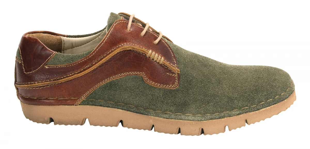 Pure Leather Low Ankle Olive Green Derby - Amazon, AG7705WVGR