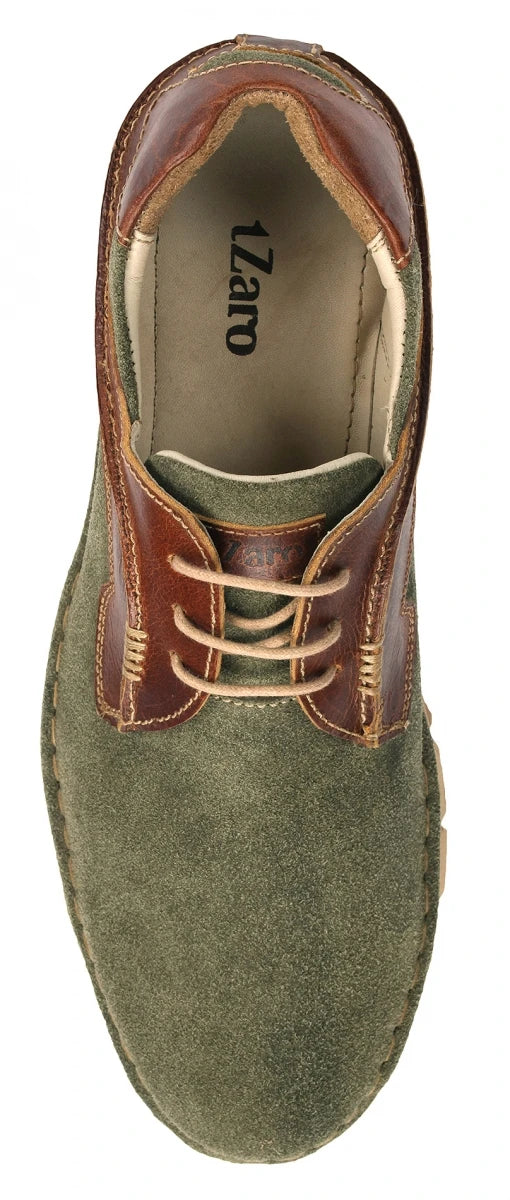 Pure Leather Low Ankle Olive Green Derby - Amazon, AG7705WVGR