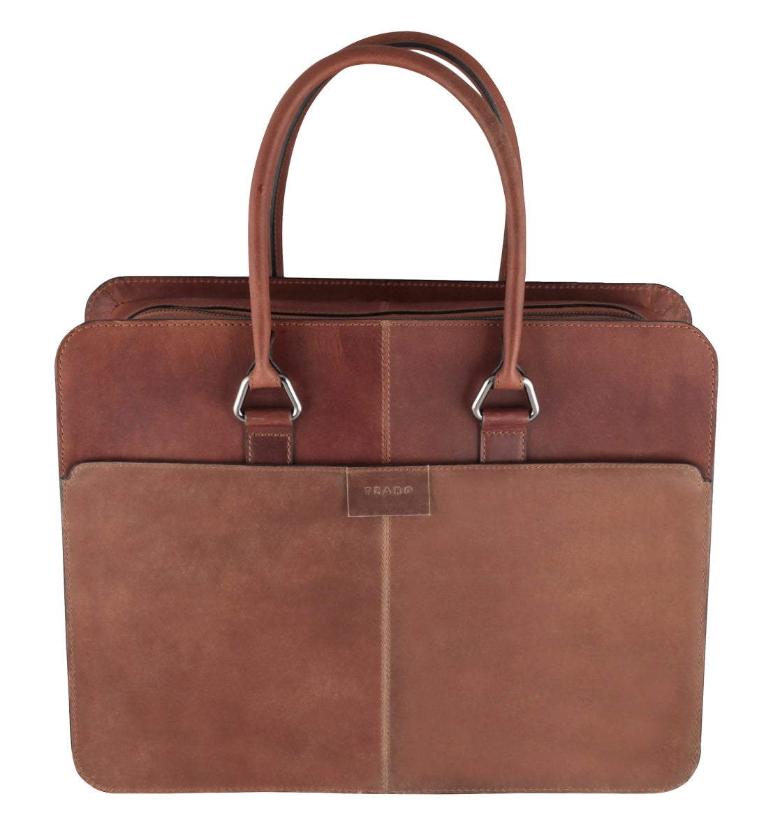 TZARO Heavy Duty Genuine Leather Laptop Bag Alexander(Dark Tan)- AlexanderDTAN