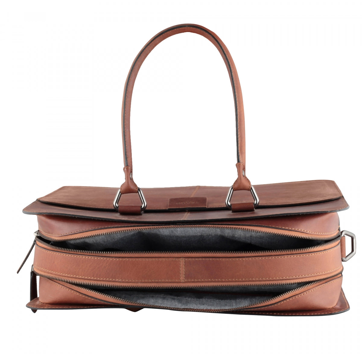 TZARO Heavy Duty Genuine Leather Laptop Bag Alexander(Dark Tan)- AlexanderDTAN