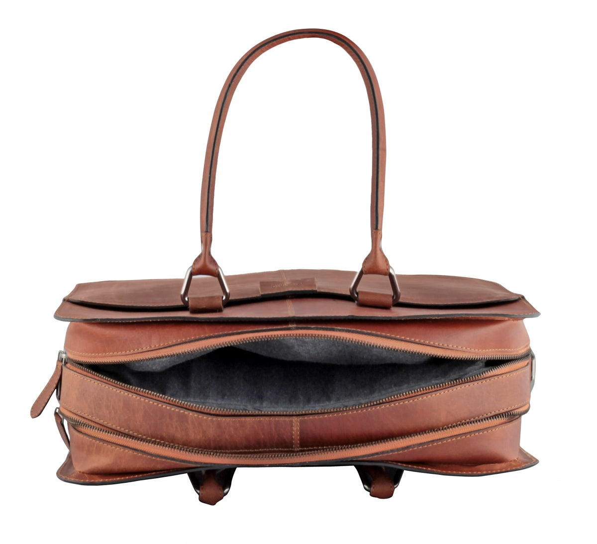 TZARO Heavy Duty Genuine Leather Laptop Bag Alexander(Tan Brown)