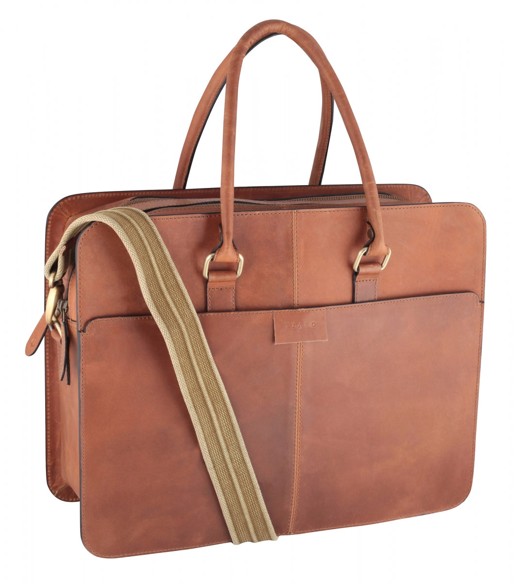 tan leather laptop bag