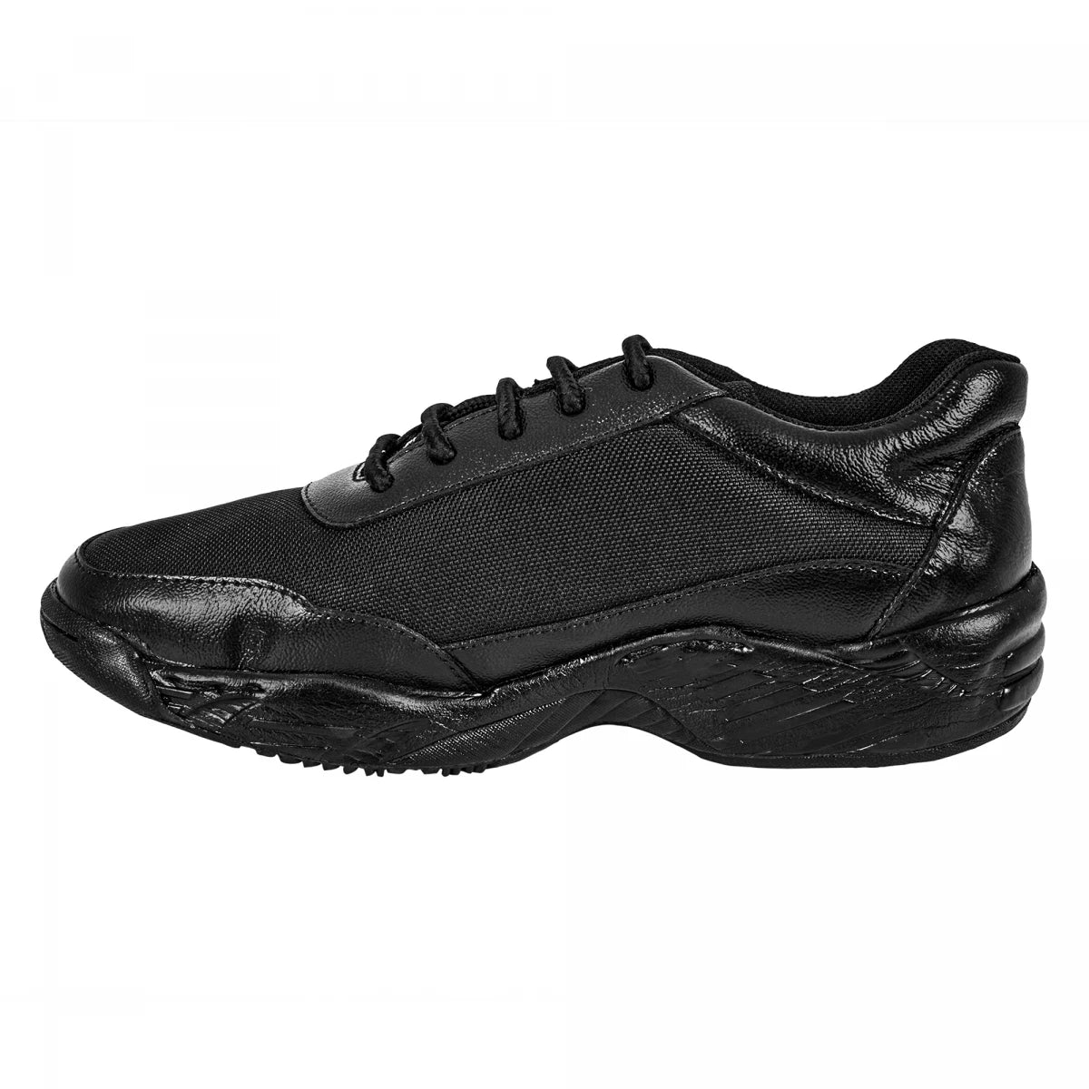Pure Leather Black Sports Shoe with Non-Marking Sole - Baddy, BADBT02BLK