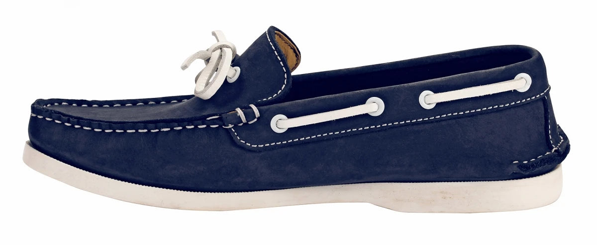 Pure Leather Classic Navy-Blue Boat Shoes - INS VIRAT, BOAT100ABLU