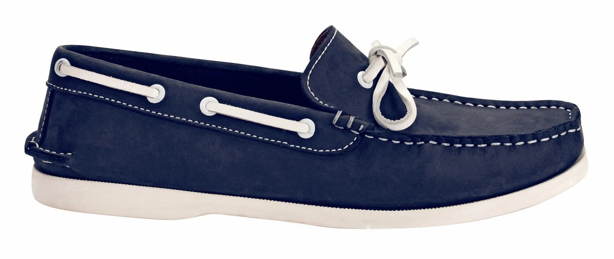 Pure Leather Classic Navy-Blue Boat Shoes - INS VIRAT, BOAT100ABLU