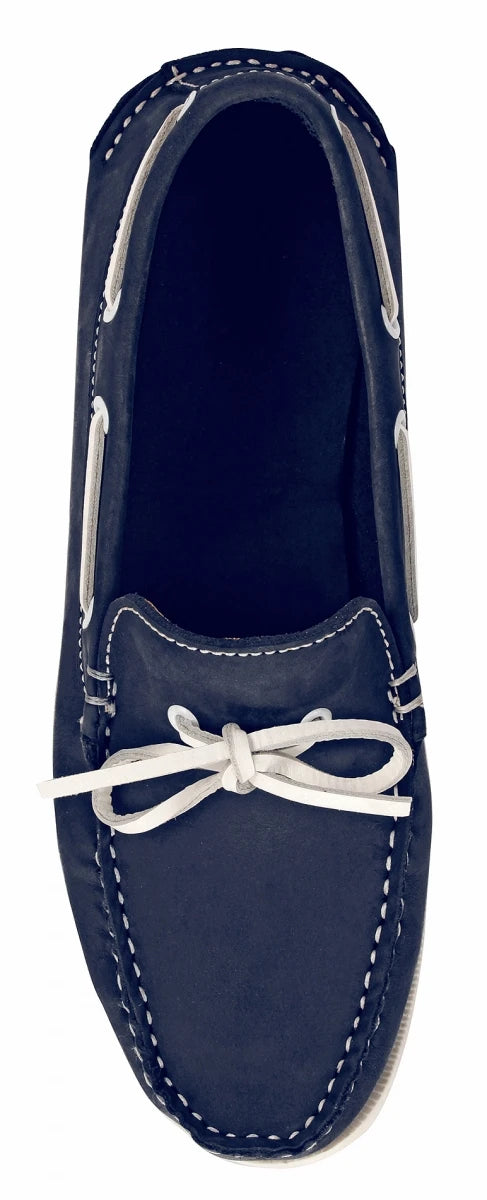 Pure Leather Classic Navy-Blue Boat Shoes - INS VIRAT, BOAT100ABLU