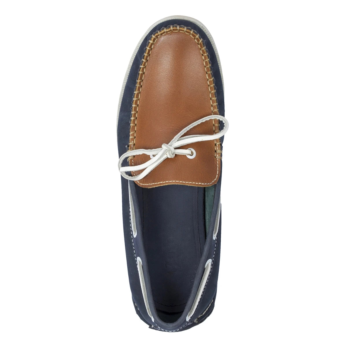 Pure Leather Twin Color (Navy-Blue & Tan) - Noah, BOAT107BLUTN
