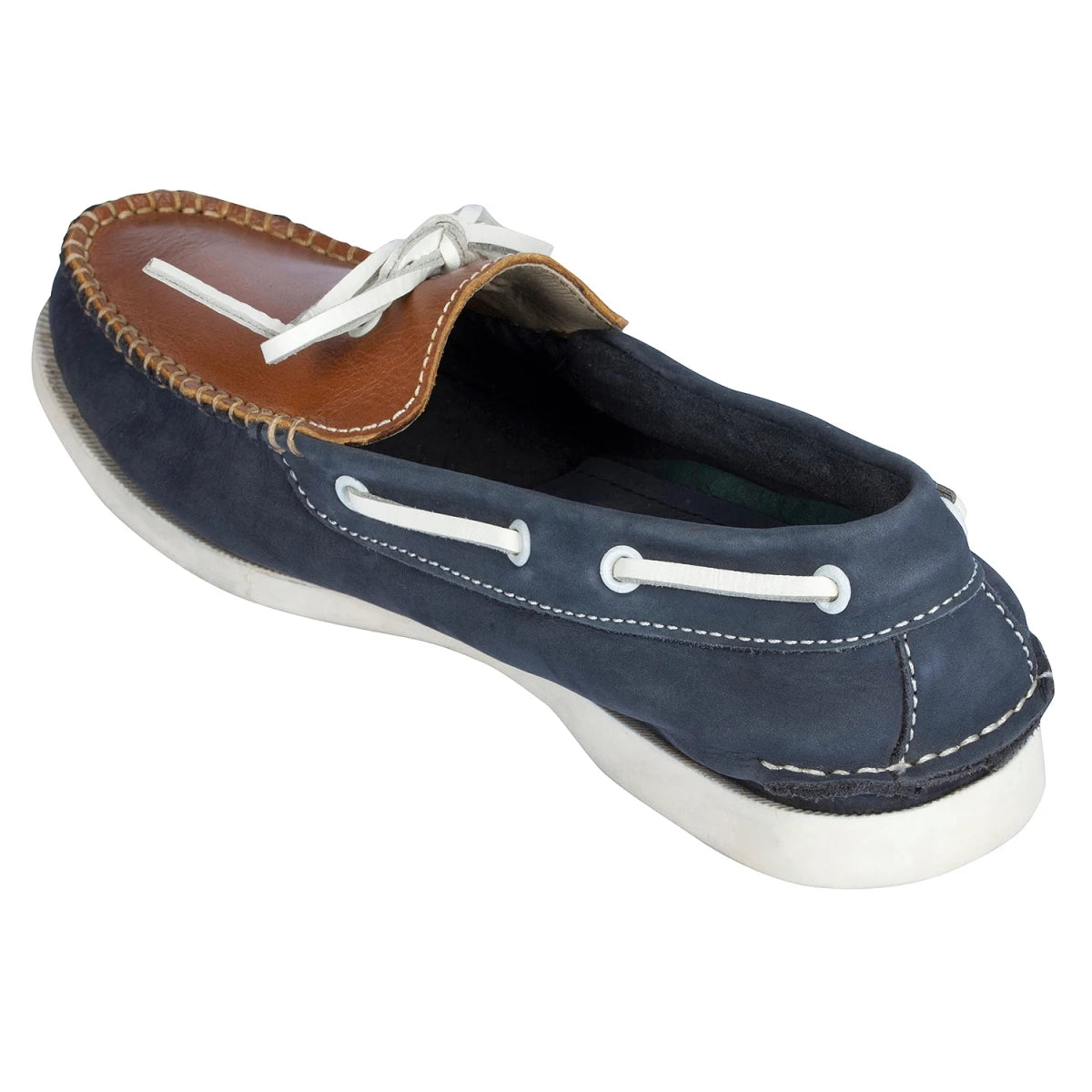 Pure Leather Twin Color (Navy-Blue & Tan) - Noah, BOAT107BLUTN