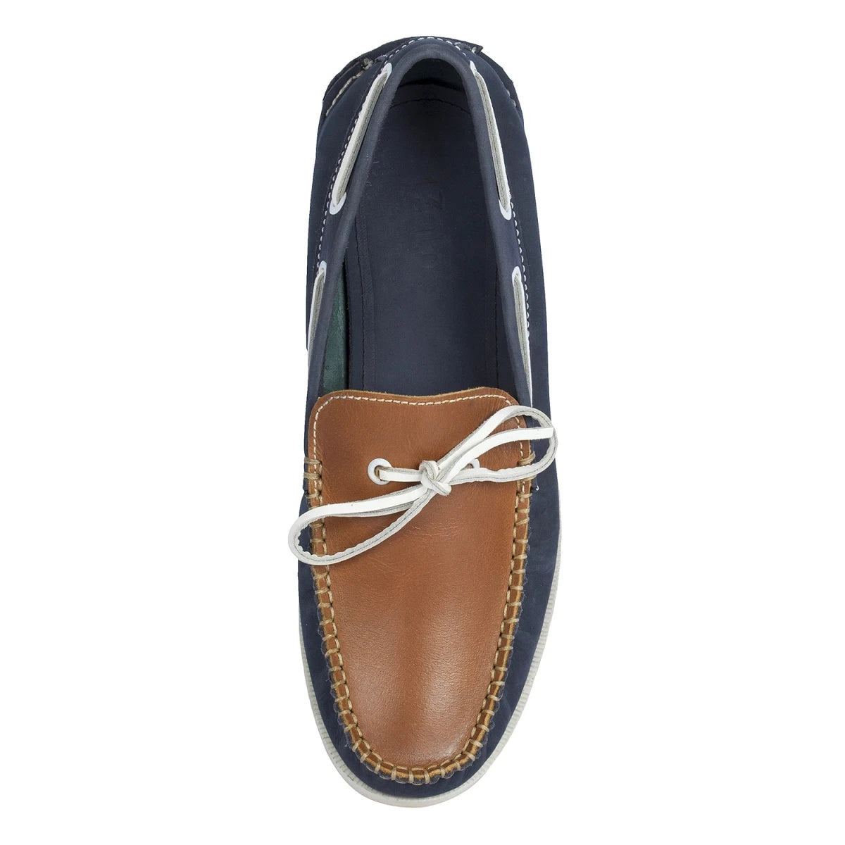 Pure Leather Twin Color (Navy-Blue & Tan) - Noah, BOAT107BLUTN