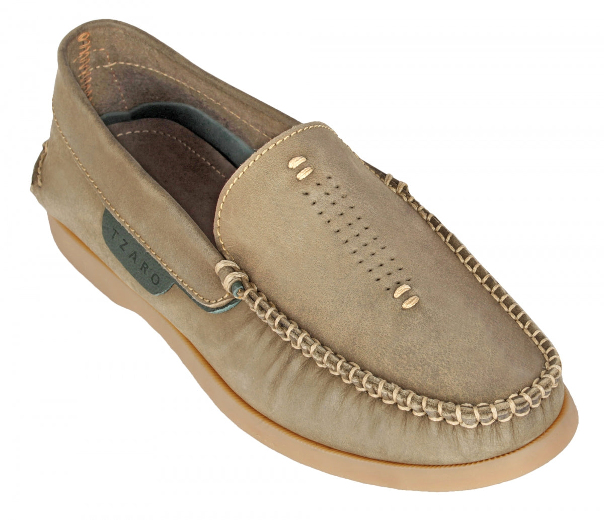 Olive Leather Boat Shoes