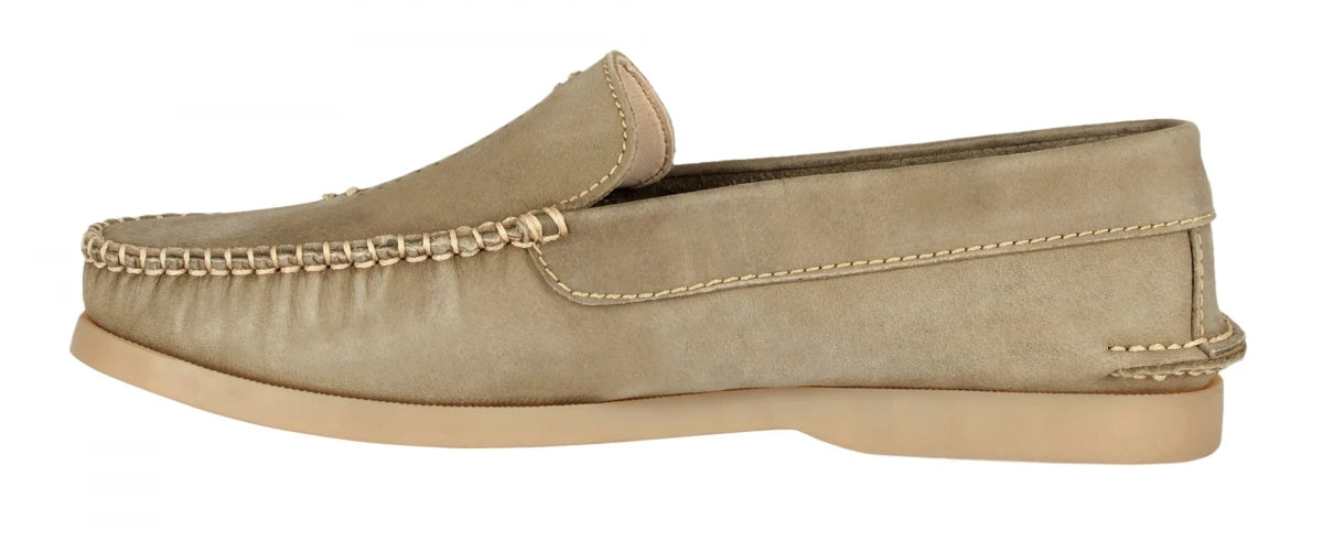 Pure Leather Olive Boat Shoes - USS Midway, BOAT109OLV