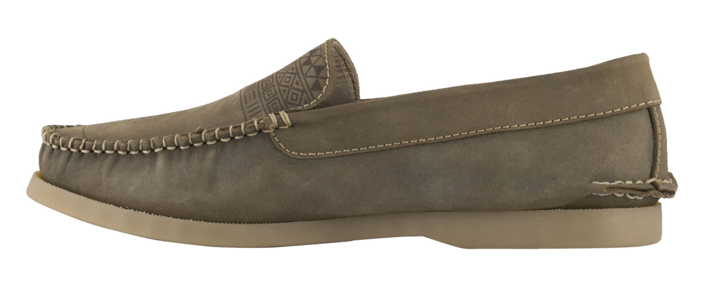 Pure Leather Olive Boat Shoes - USS AZTEC, BOAT111AZT