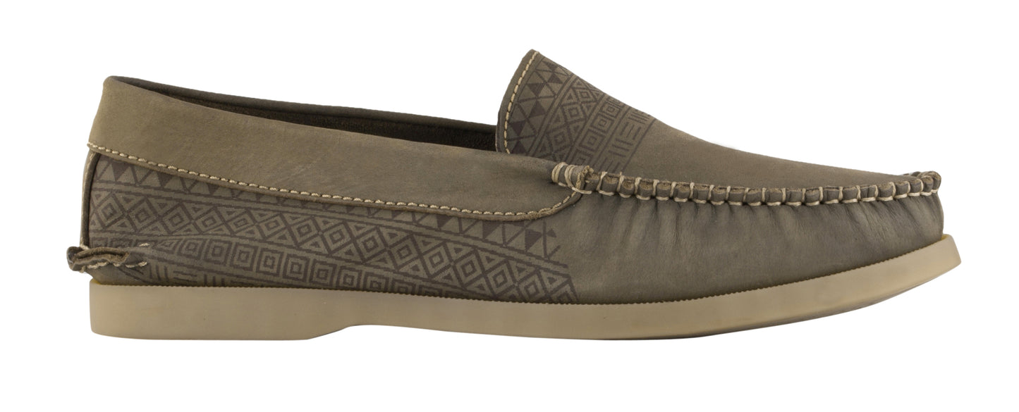 Pure Leather Olive Boat Shoes - USS AZTEC, BOAT111AZT
