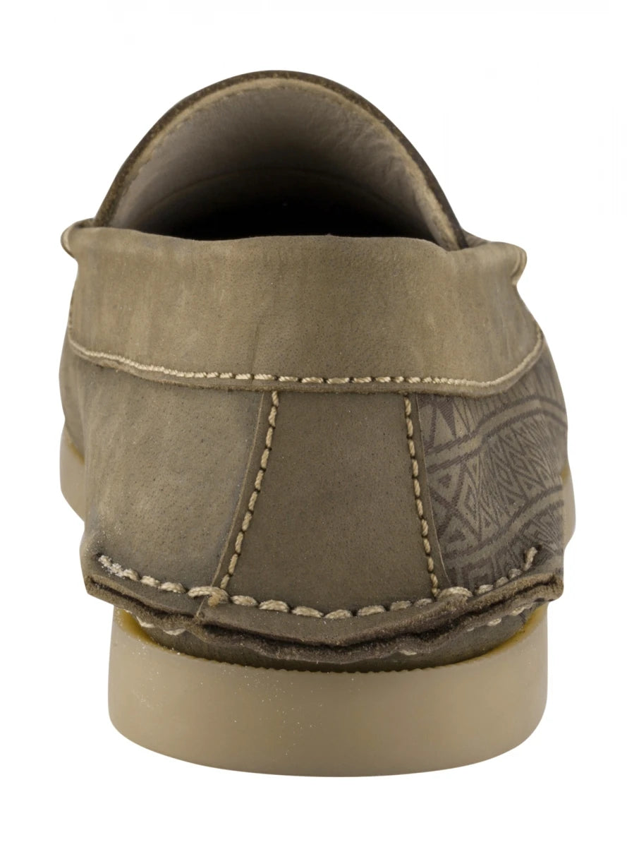 Pure Leather Olive Boat Shoes - USS AZTEC, BOAT111AZT