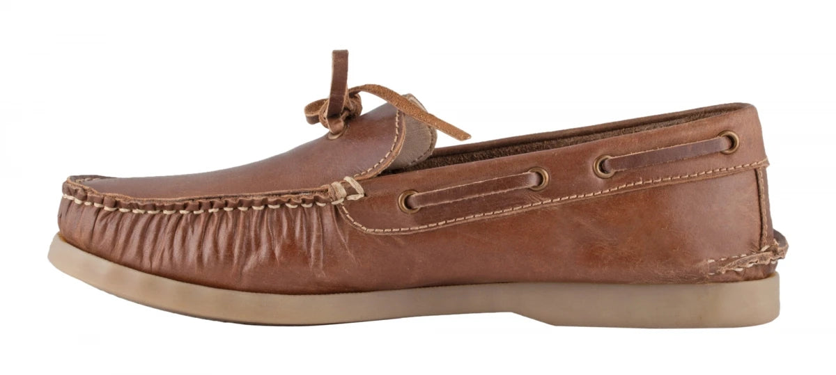 Pure Leather Brown Boat Shoes - Hobart, BOAT112BRW