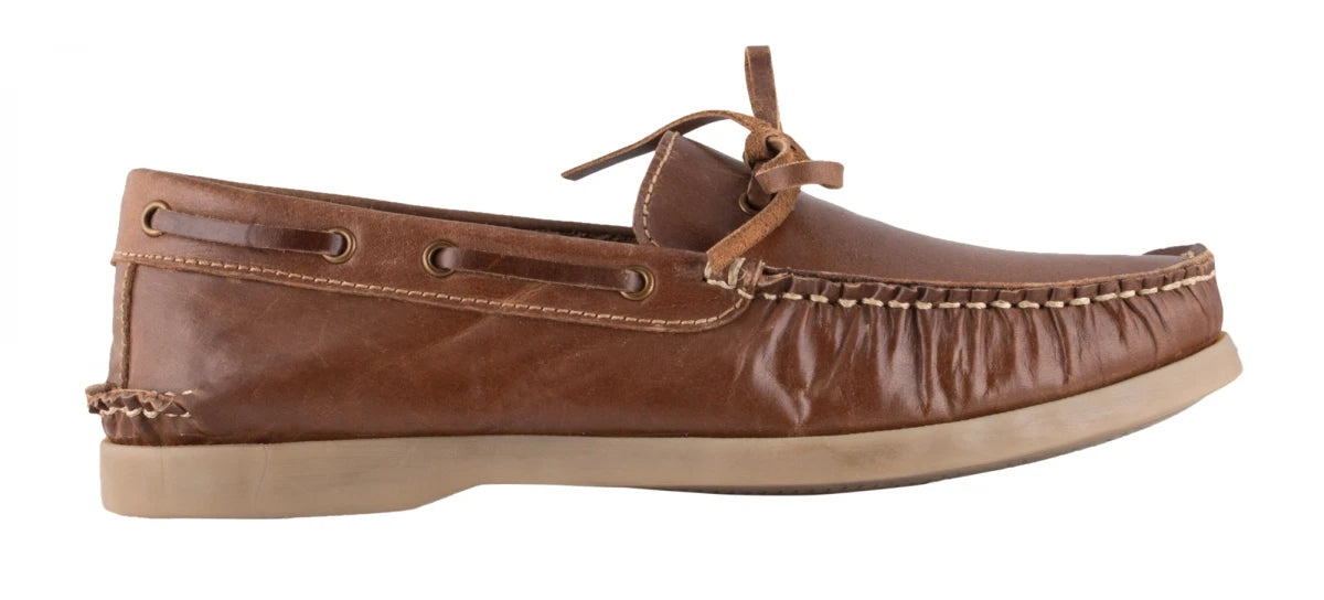 Pure Leather Brown Boat Shoes - Hobart, BOAT112BRW