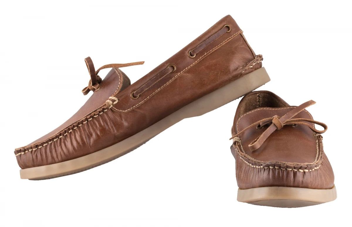 Pure Leather Brown Boat Shoes - Hobart, BOAT112BRW