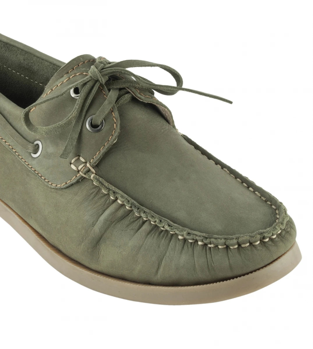 Pure Leather Olive Boat Shoes - Timber, BOAT113OLV
