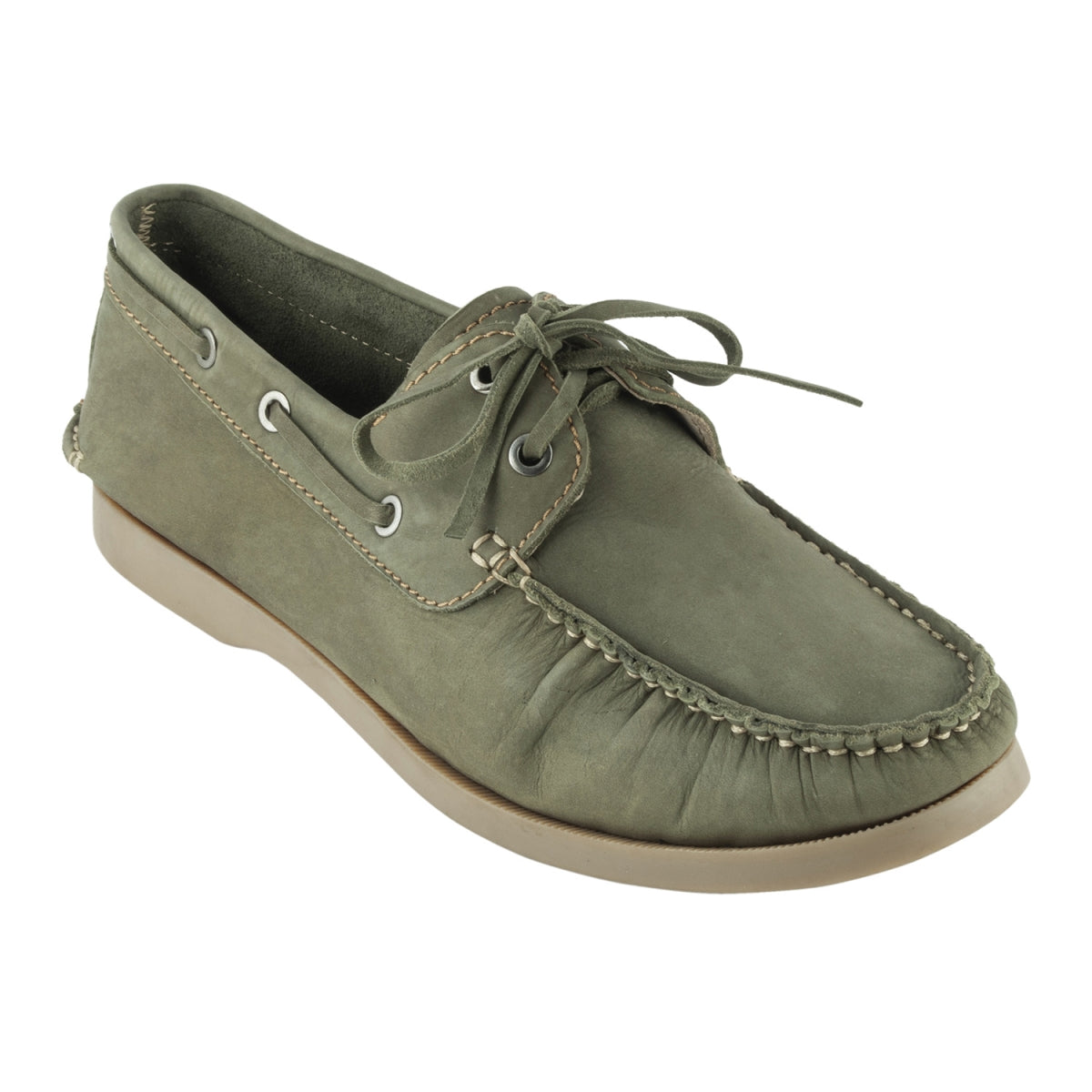 Pure Leather Olive Boat Shoes - Timber, BOAT113OLV