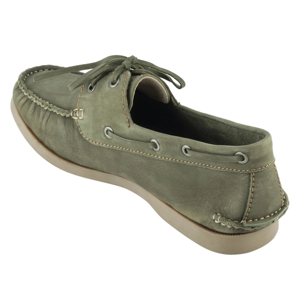Pure Leather Olive Boat Shoes - Timber, BOAT113OLV