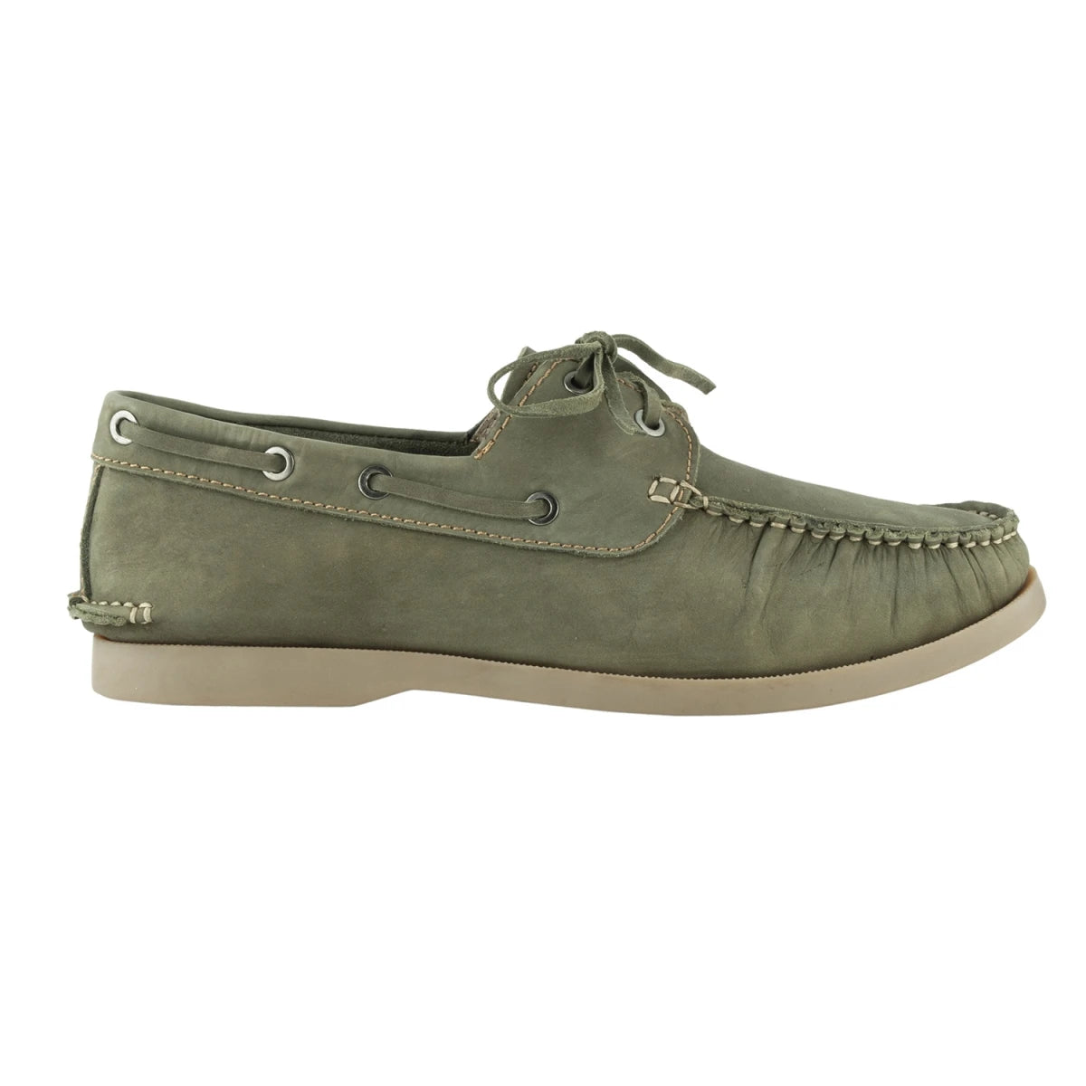 Pure Leather Olive Boat Shoes - Timber, BOAT113OLV