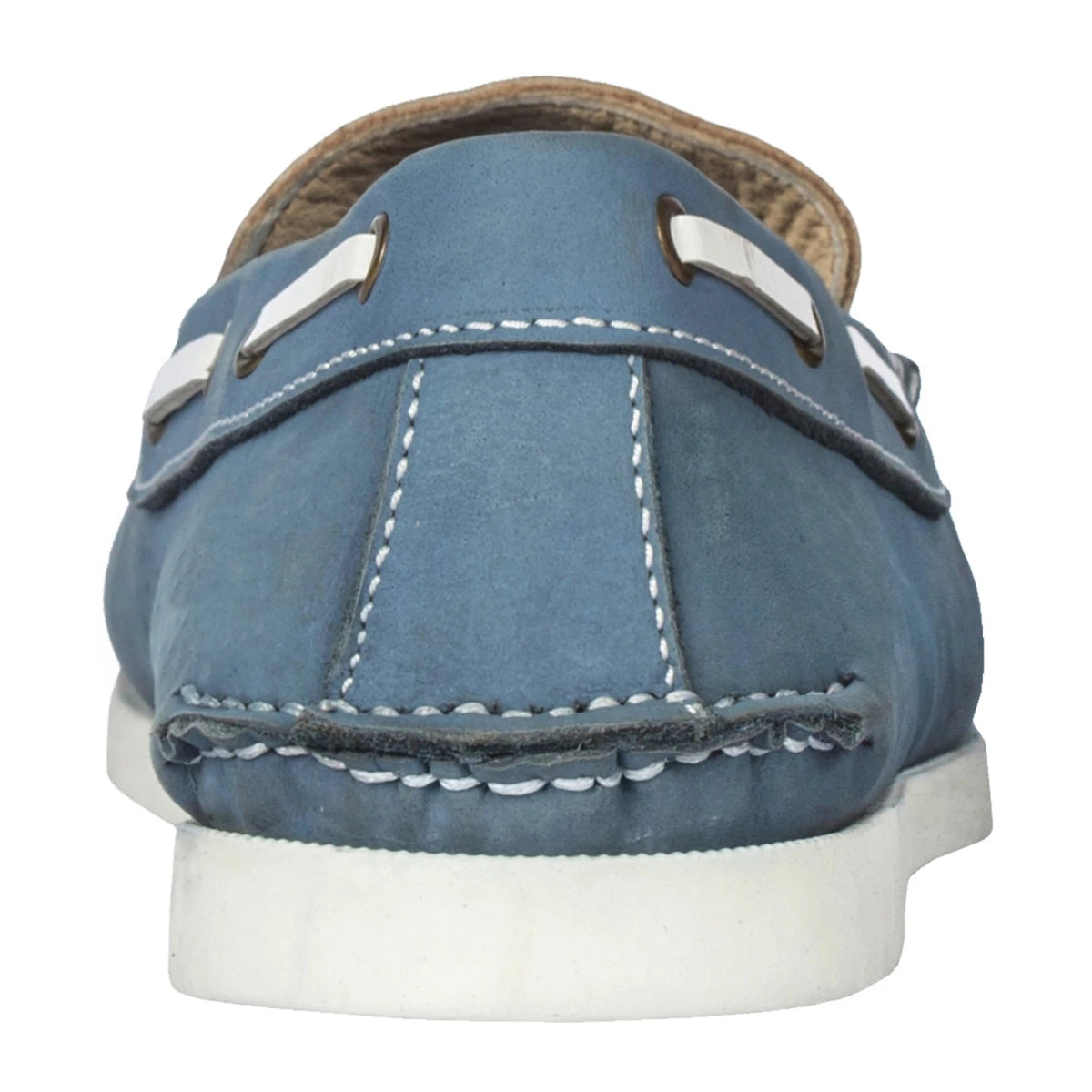 TZARO Genuine Leather Boat Shoe - Blue Akagi, BOAT182NBTan
