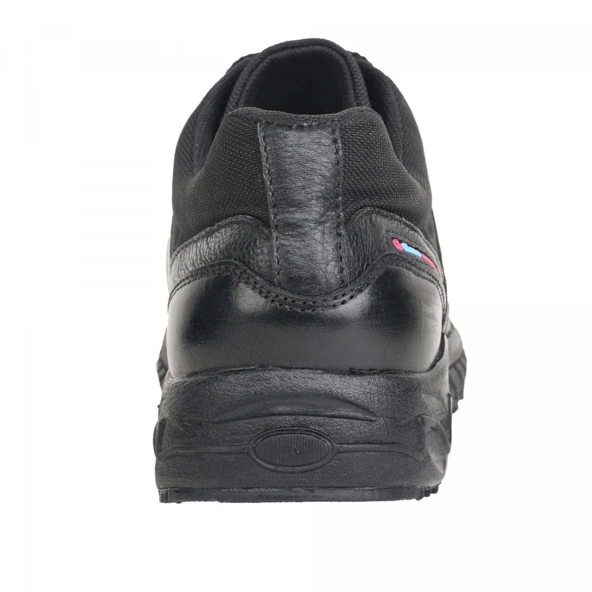 Pure Leather Black Sports Shoes with Rubber Outsole - BOLTPAN