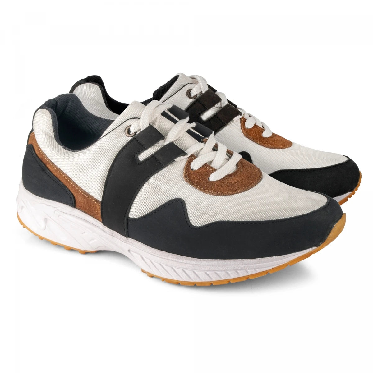 Pure Leather Sports Shoes with Rubber Outsole - BOLTWHT