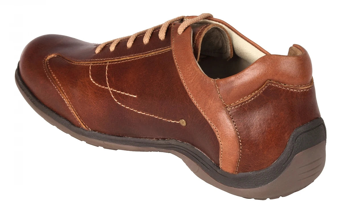 Pure Leather Tan Sneakers - Vito C, BON1404TORTAN