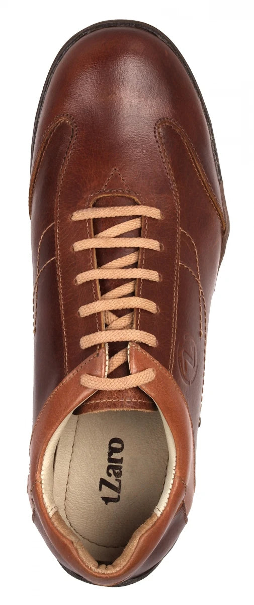 Pure Leather Tan Sneakers - Vito C, BON1404TORTAN