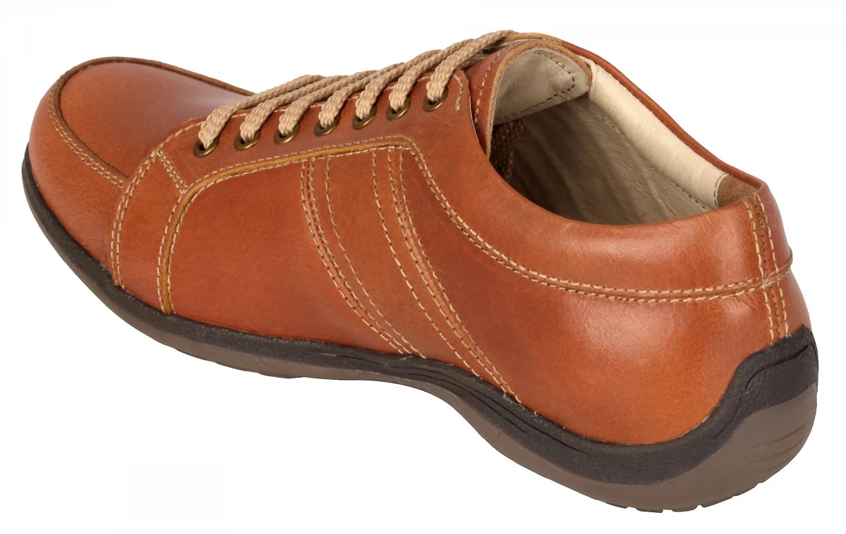Pure Leather Tan Sneakers - Clemenza, BON1405TUVTAN