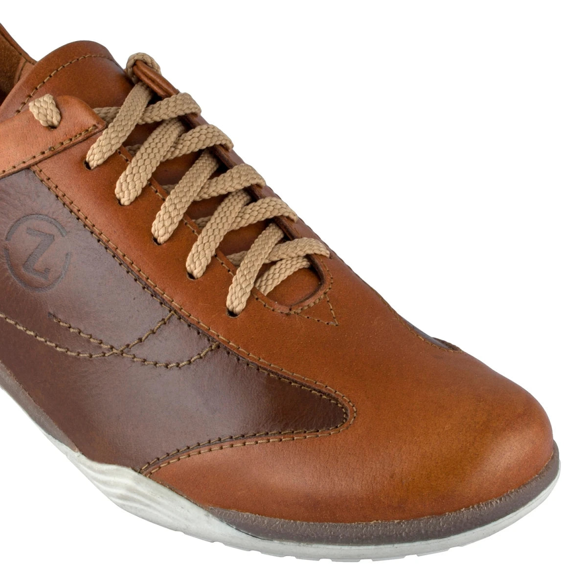 Pure Leather Tan Color Sneaker - Maniac, BON1406TWNTAN