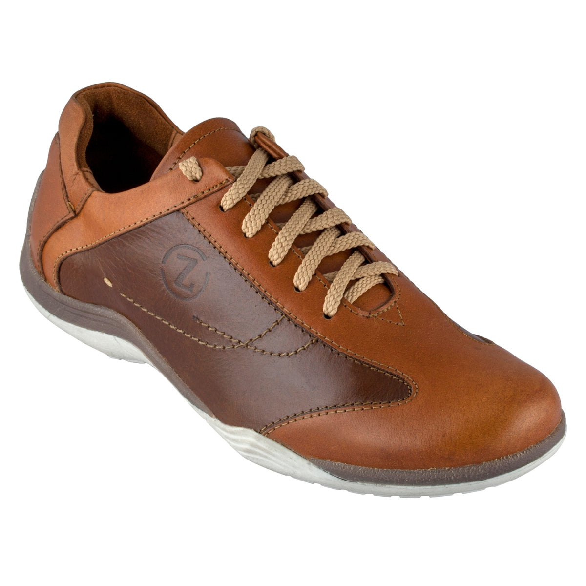 Pure Leather Tan Color Sneaker - Maniac, BON1406TWNTAN