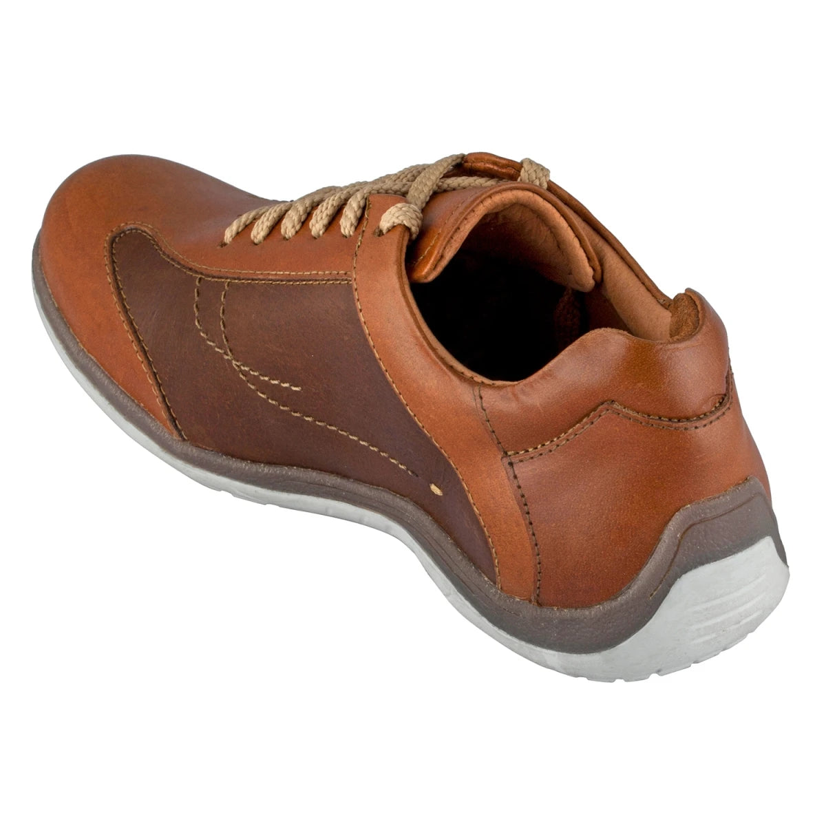 Pure Leather Tan Color Sneaker - Maniac, BON1406TWNTAN