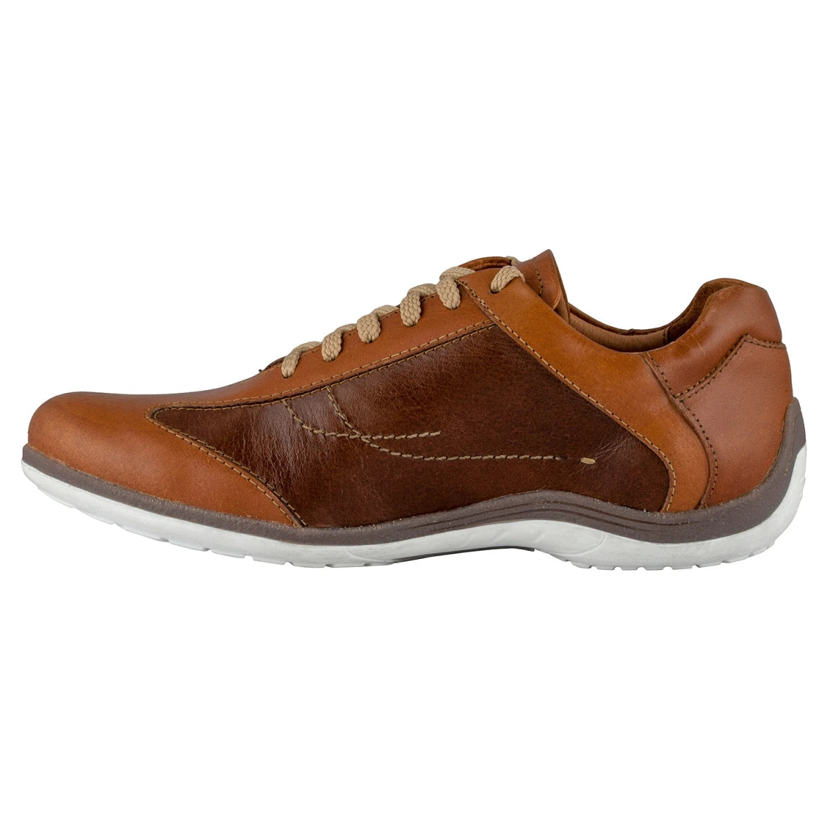 Pure Leather Tan Color Sneaker - Maniac, BON1406TWNTAN