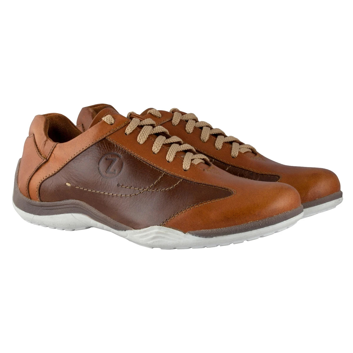 Pure Leather Tan Color Sneaker - Maniac, BON1406TWNTAN