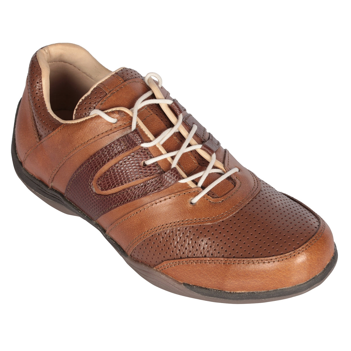 Pure Leather Tan Color Sneaker with a touch of Dark-Tan -  Phantom, BON1413TWNTN