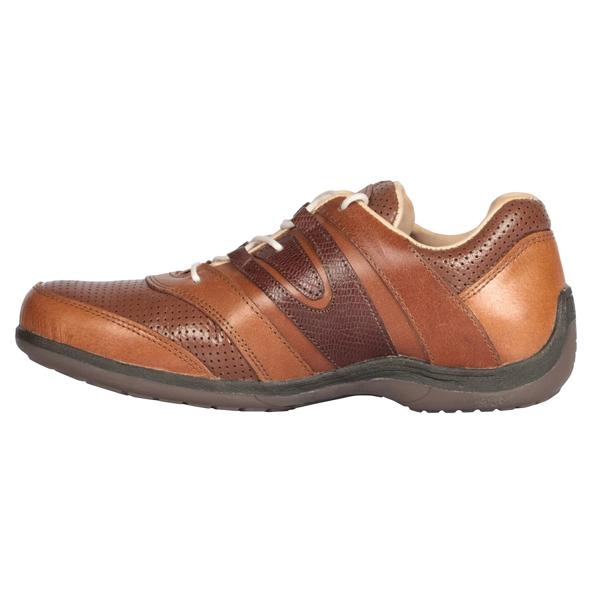 Pure Leather Tan Color Sneaker with a touch of Dark-Tan - Phantom, BON1413TWNTN