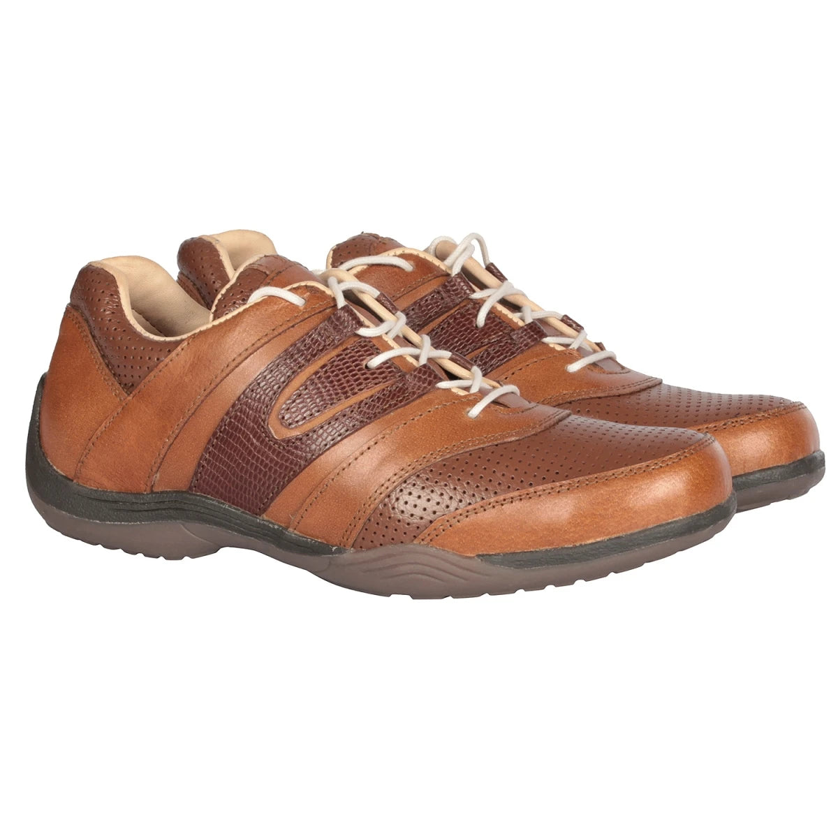 Pure Leather Tan Color Sneaker with a touch of Dark-Tan - Phantom, BON1413TWNTN