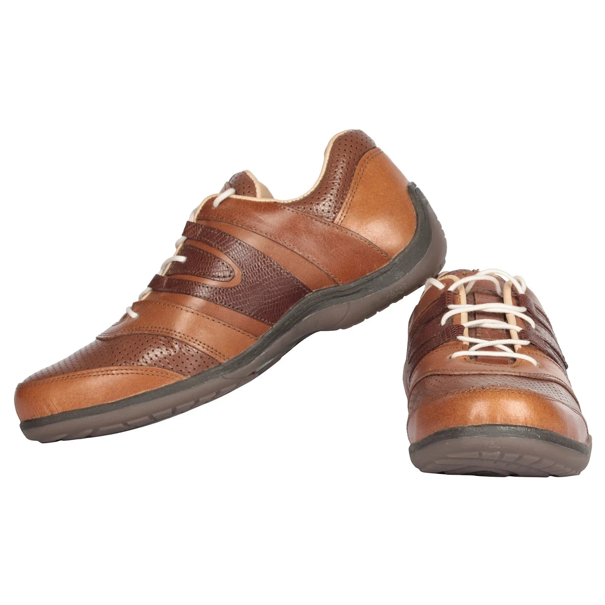 Pure Leather Tan Color Sneaker with a touch of Dark-Tan - Phantom, BON1413TWNTN