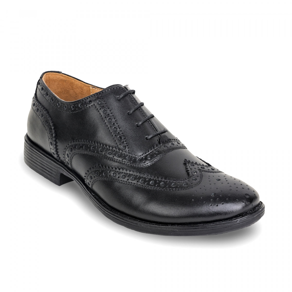 Pure Leather Black Brogue - 2IC, BRGPOP52BL