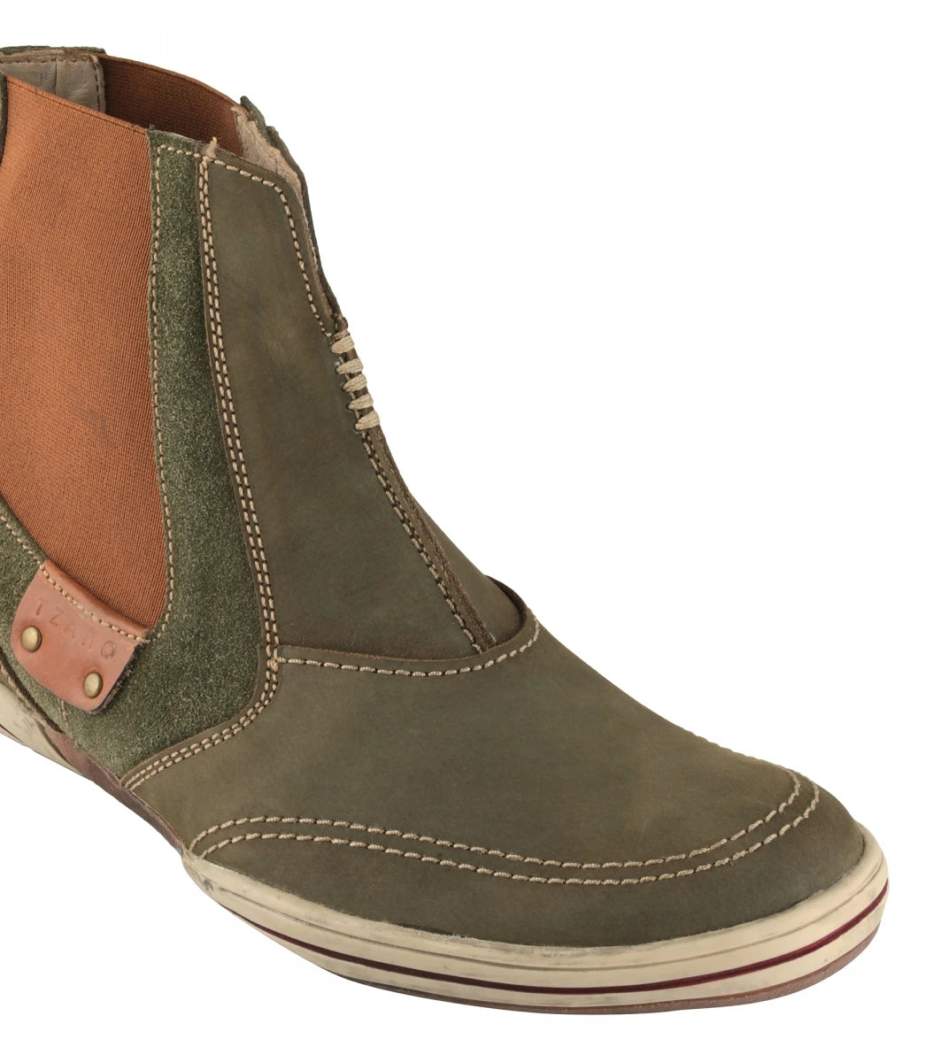 TZARO Olive Mid Ankle Boots - Brute Olivia, BRU6806NUOLV