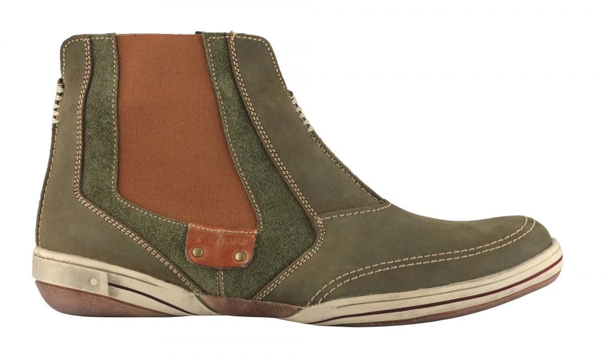 TZARO Olive Mid Ankle Boots - Brute Olivia, BRU6806NUOLV