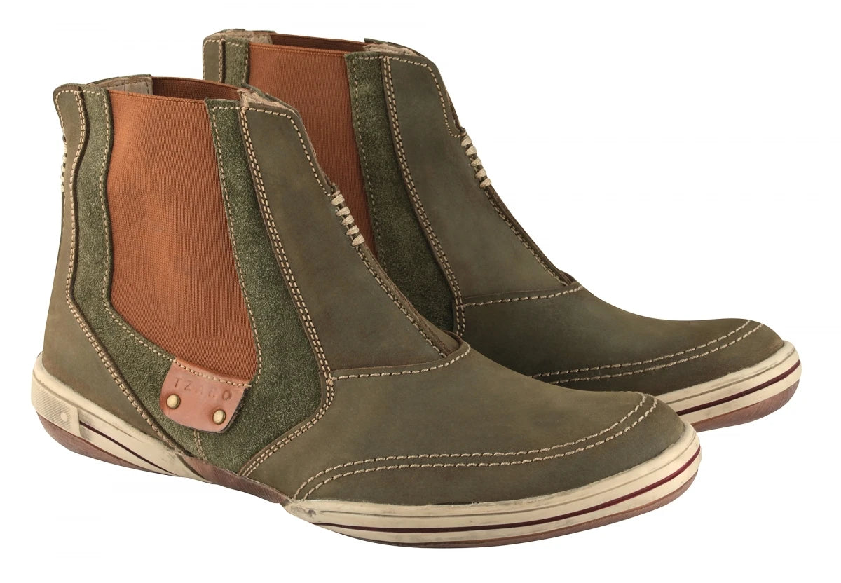 TZARO Olive Mid Ankle Boots - Brute Olivia, BRU6806NUOLV