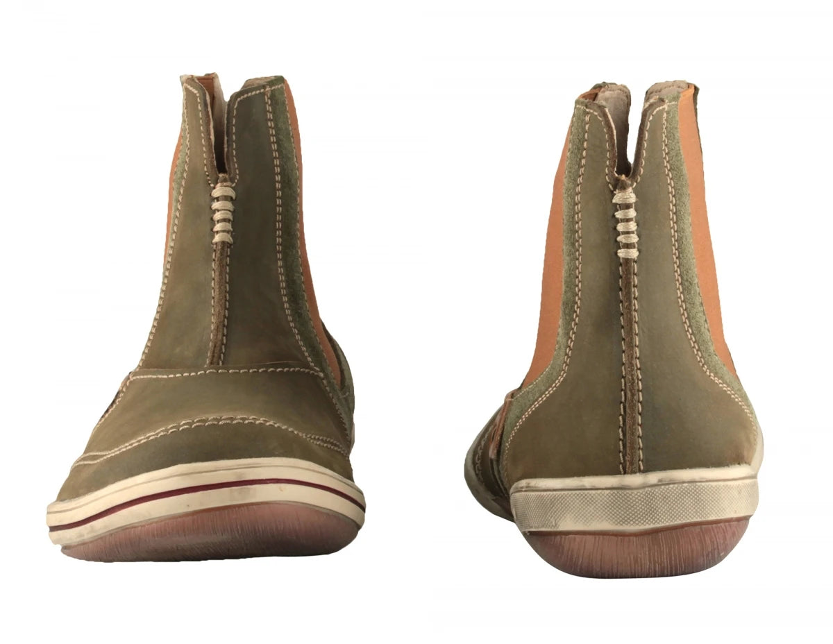 TZARO Olive Mid Ankle Boots - Brute Olivia, BRU6806NUOLV