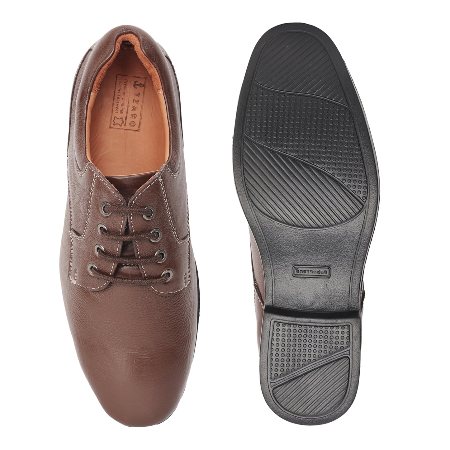 Pure Leather, Super-Light, Chocolate Derby Shoe - DERB2506