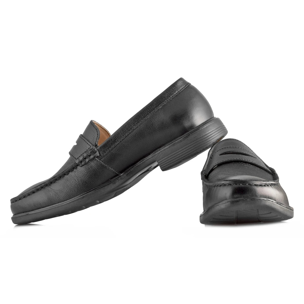 Pure leather Slip-on Formal Shoes - Mr. Slipon, DERBLK2511MC
